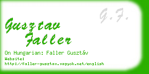 gusztav faller business card